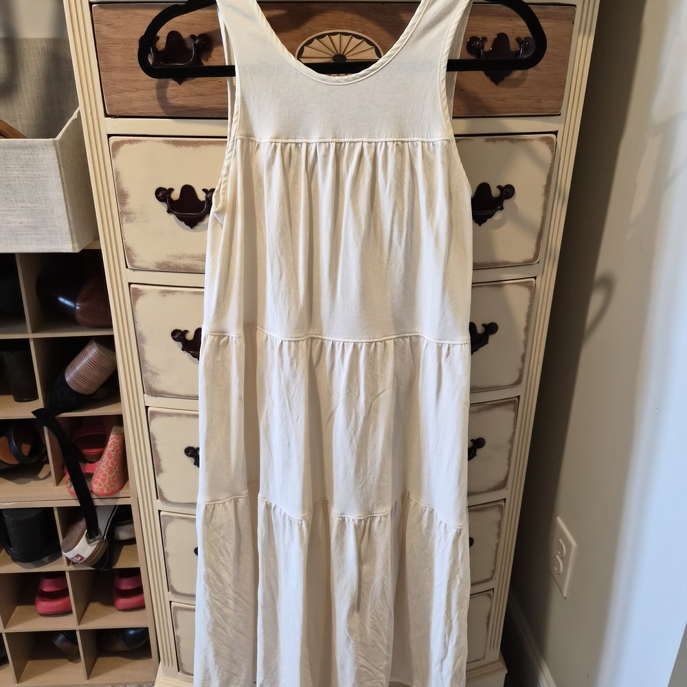 Everlane The Weekend Ivory Tiered Dress